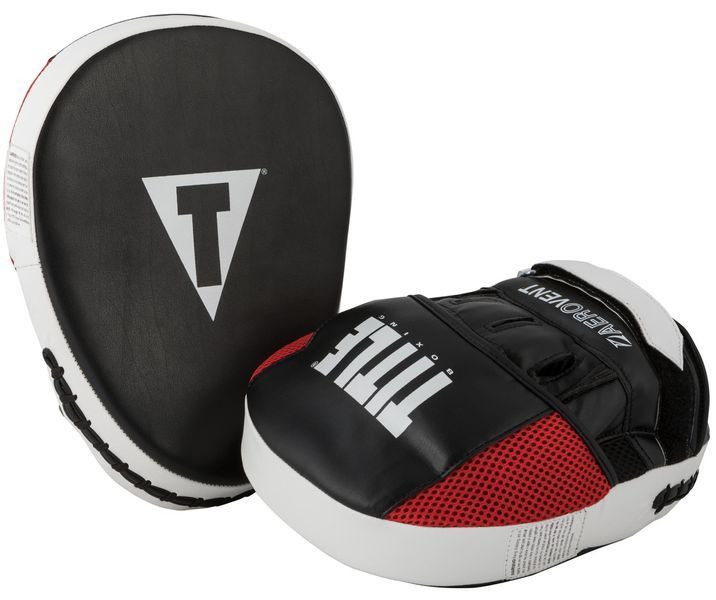 Лапи боксерські TITLE Boxing Aerovent Excel Incredi-Mitts 2.0 Black/Red/White TAEPM2 фото