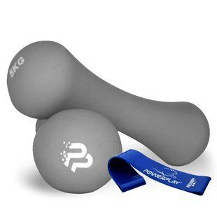 Гантель неопренова PowerPlay 4126 Spartacus 2*5 кг. Сіріі (2шт.) PP_4126_5kg_2in фото