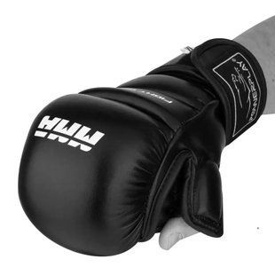 Рукавиці для MMA PowerPlay 3026 Чорні S PP_3026_S_Black фото