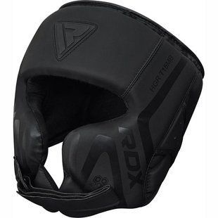 Боксерський шолом RDX T15 Noir Cheek Protector Matte Black XL HGR-T15MB-XL фото