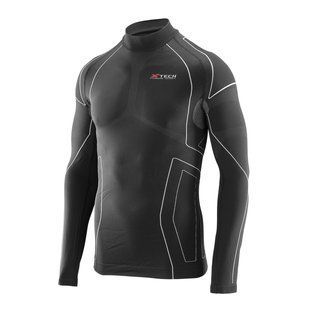 Термокофта з комірцем (лонгслів) X TECH Maglia Race 3 Munica Lunga lupetto Nero L/XL Чорна Maglia_Race3_Lupetto_L/XL фото