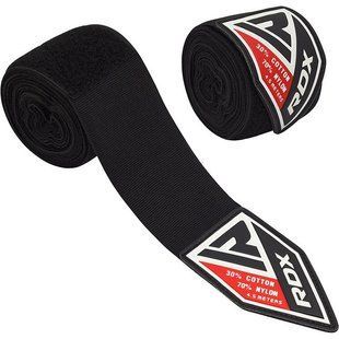 Бинти для боксу RDX WX Professional Boxing Hand Wraps Black (4.5м.) HWX-RB+ фото