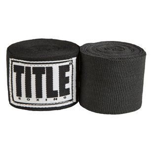 Бинти для боксу TITLE Boxing Select 180" Semi Elastic Mexican Black (4.5м.) SMHW XL BK фото